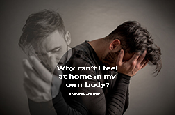 Abuse Counselling Calgary image showing trauma splitting a man in two.