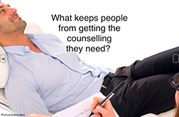 Man on psychologist's couch'