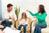 Husband, wife and child seeing a Calgary Christian Psychologist for Family Therapy and Relationship Counselling