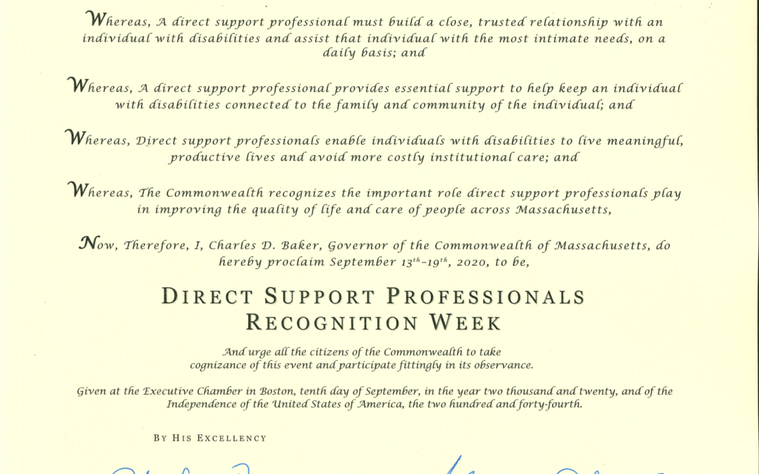 Direct Support Professionals Recognition Week